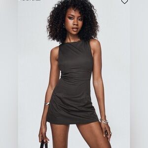 PRINCESS POLLY YUMIKO ROMPER SLATE GREY - petite